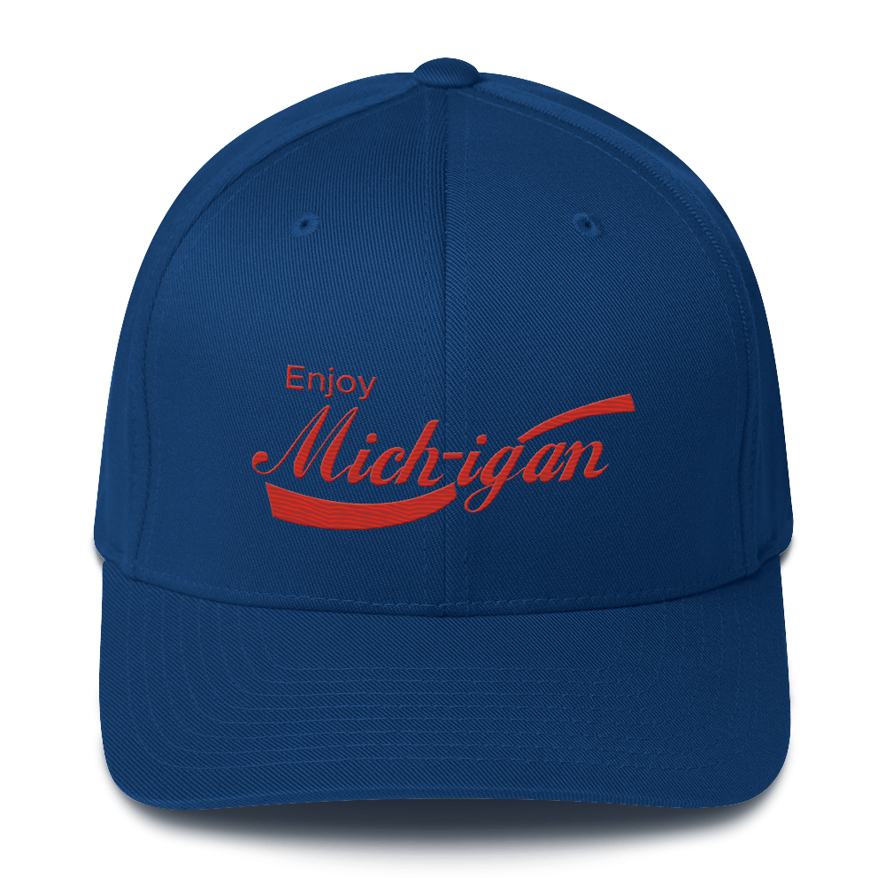 'Enjoy Michigan' Fitted Baseball Cap | Sodapop Parody