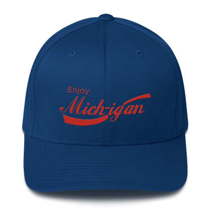 'Enjoy Michigan' Fitted Baseball Cap | Sodapop Parody