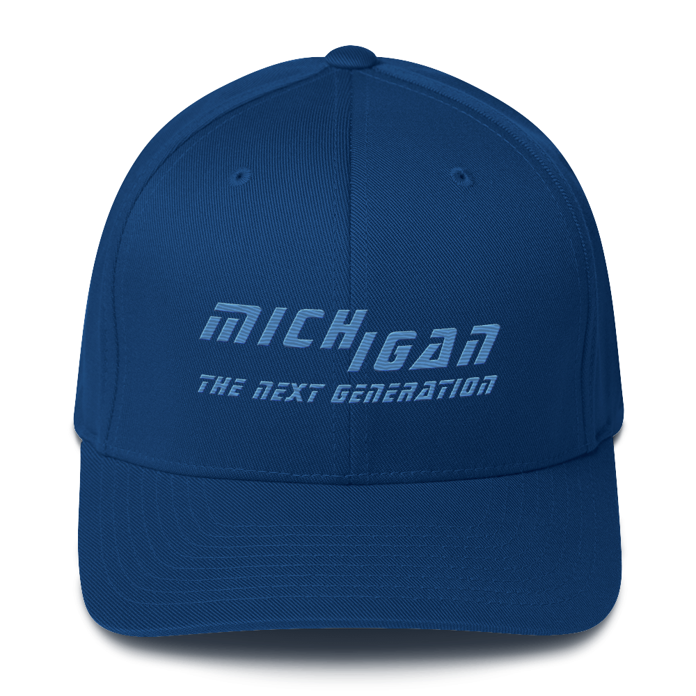 'Michigan The Next Generation' Fitted Baseball Cap | 80s Sci-Fi Parody