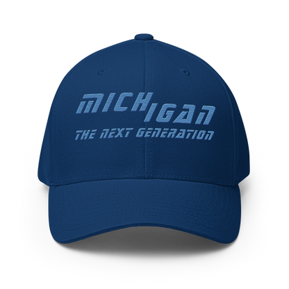 'Michigan The Next Generation' Fitted Baseball Cap | 80s Sci-Fi Parody