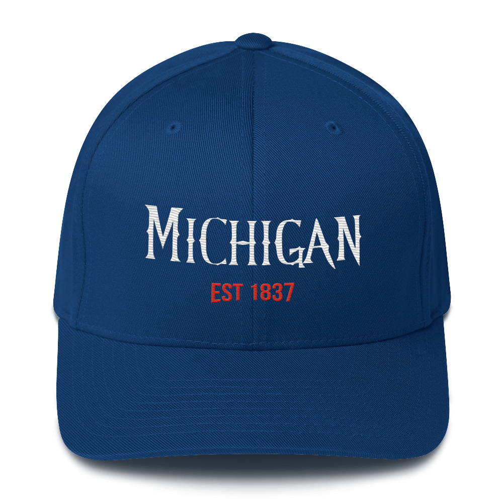 'Michigan EST 1837' Fitted Baseball Cap | Spooky Parody