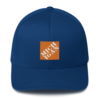 'Michigan' Fitted Baseball Cap | Construction Retail Parody