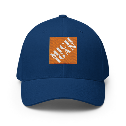 'Michigan' Fitted Baseball Cap | Construction Retail Parody