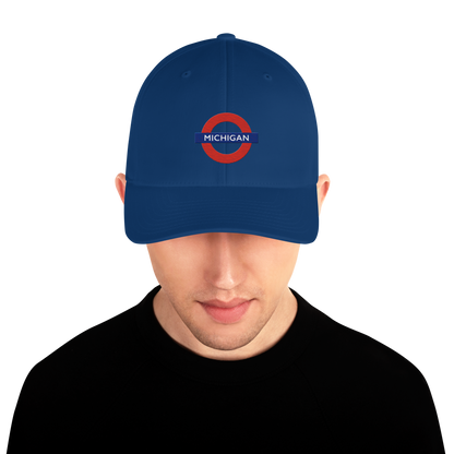 'Michigan' Fitted Baseball Cap | London Tube Parody