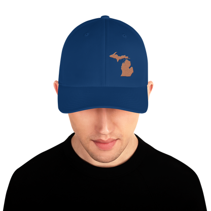 Michigan Fitted Baseball Cap | Copper Outline