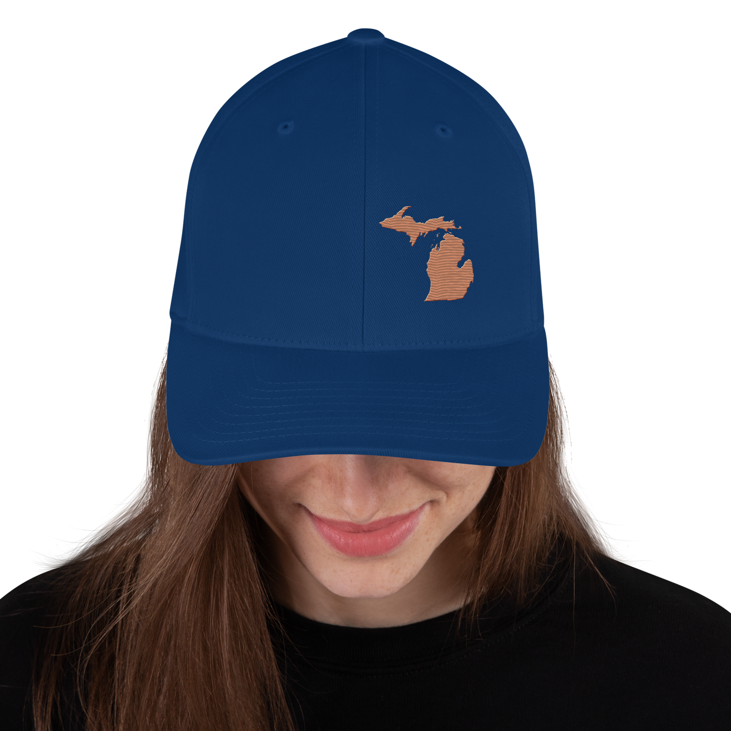 Michigan Fitted Baseball Cap | Copper Outline