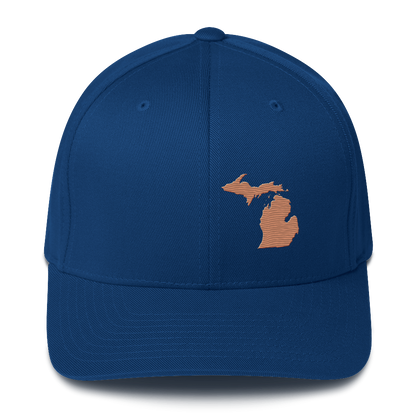 Michigan Fitted Baseball Cap | Copper Outline