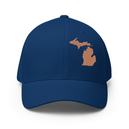 Michigan Fitted Baseball Cap | Copper Outline