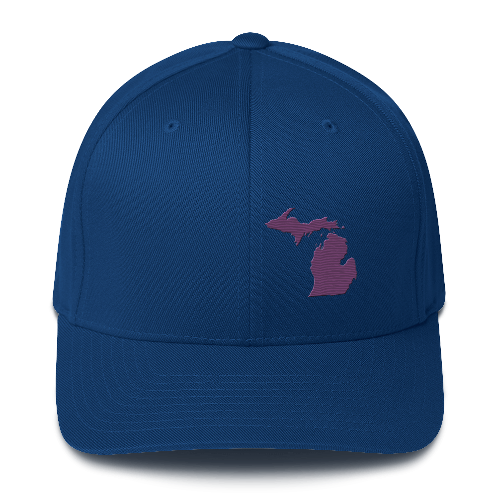 Michigan Fitted Baseball Cap | Plum Outline