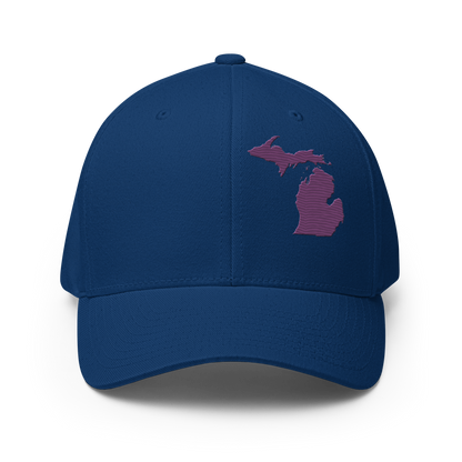 Michigan Fitted Baseball Cap | Plum Outline