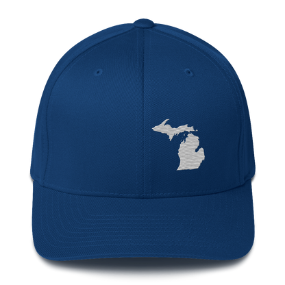 Michigan Fitted Baseball Cap | Platinum Outline