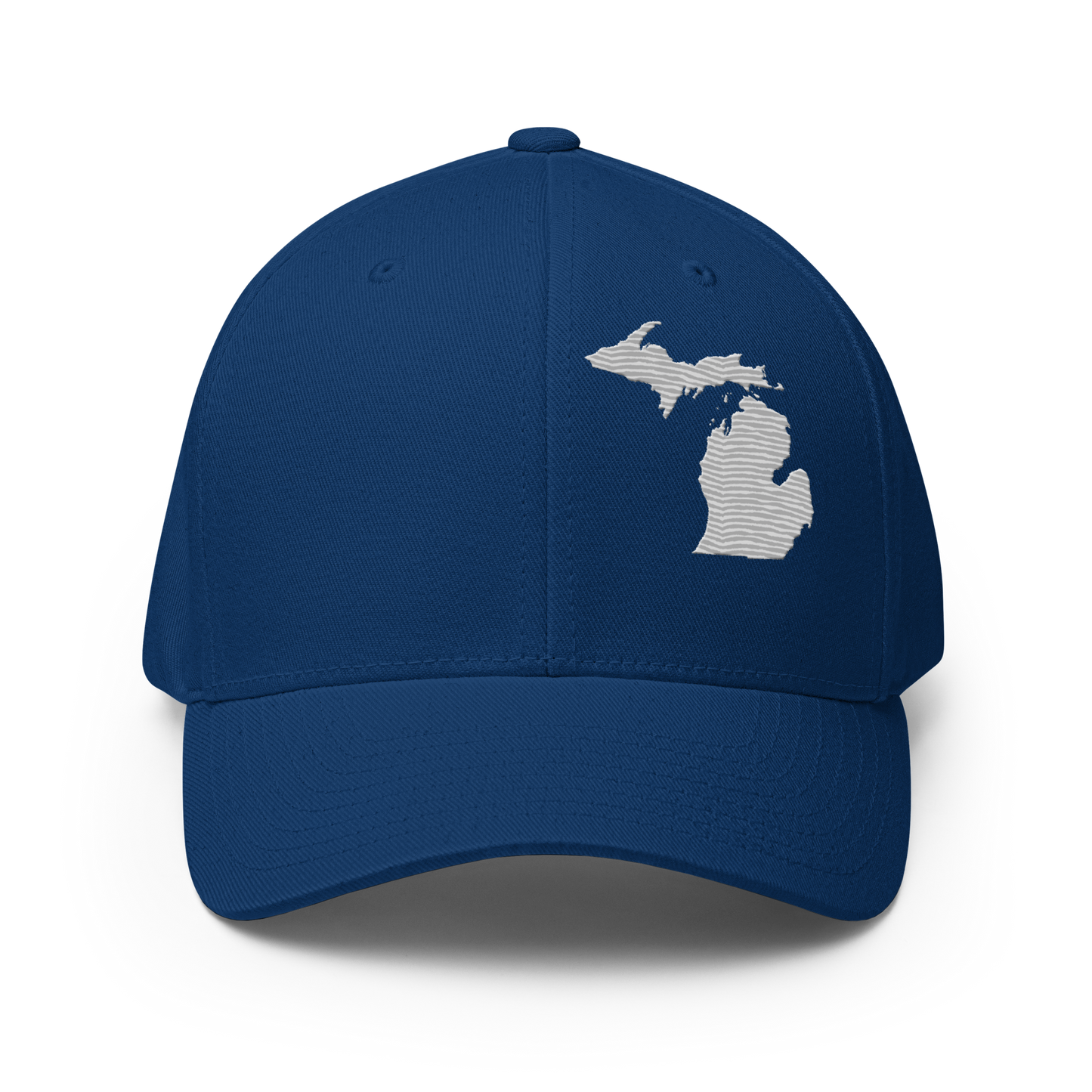 Michigan Fitted Baseball Cap | Platinum Outline