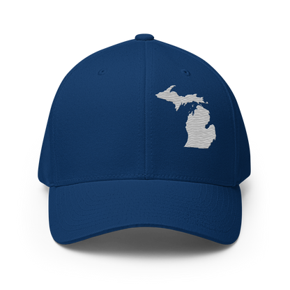 Michigan Fitted Baseball Cap | Platinum Outline