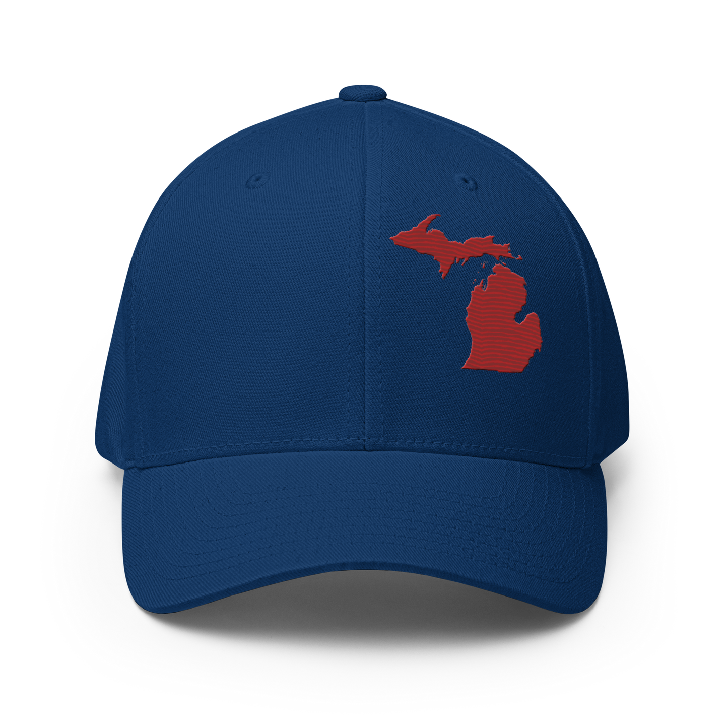 Michigan Fitted Baseball Cap | Thimbleberry Red Outline