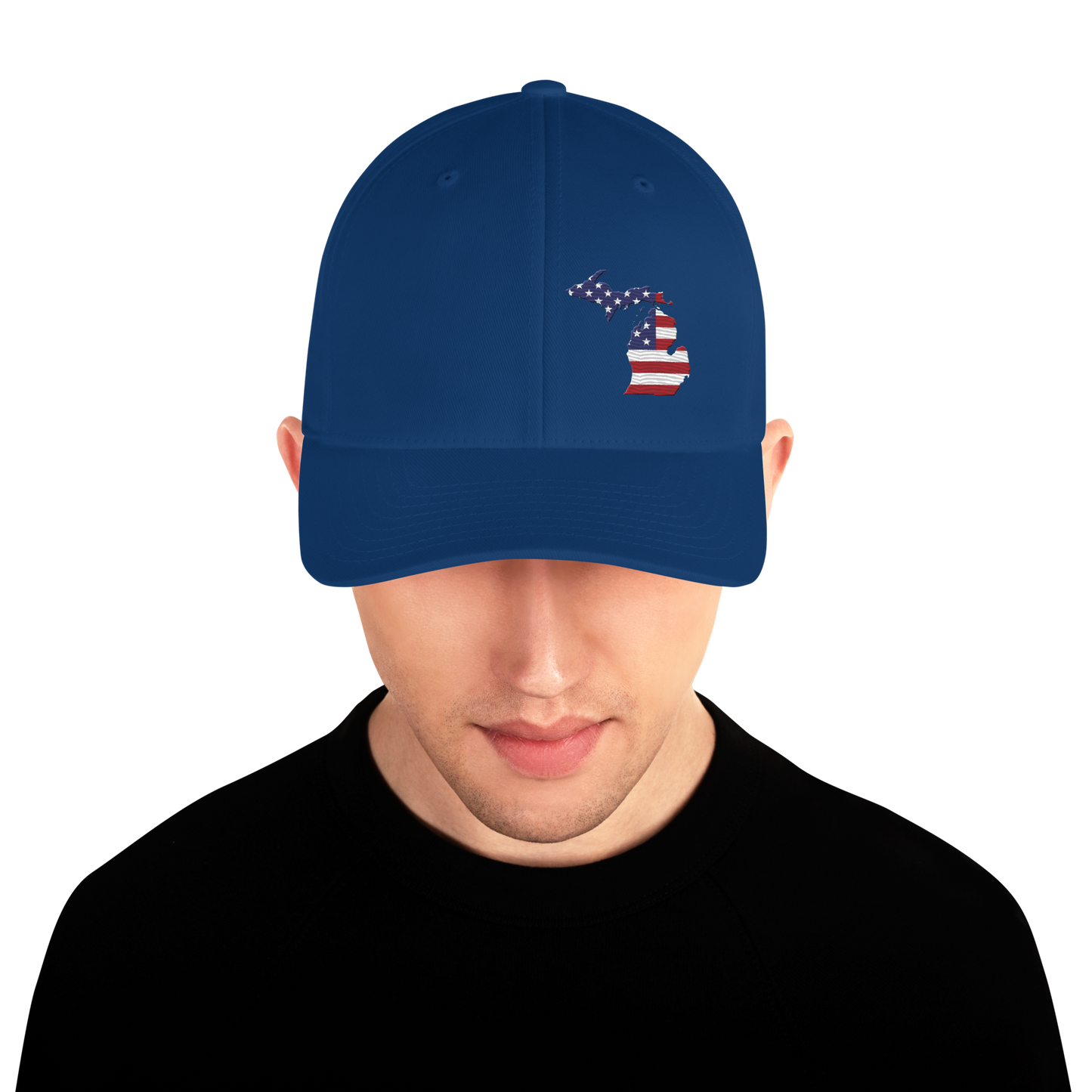 Michigan Fitted Baseball Cap | Patriotic Outline