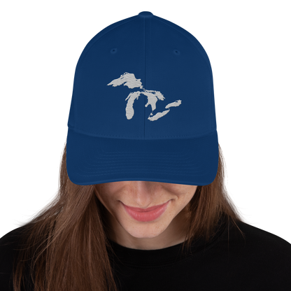 Great Lakes Fitted Baseball Cap | Platinum