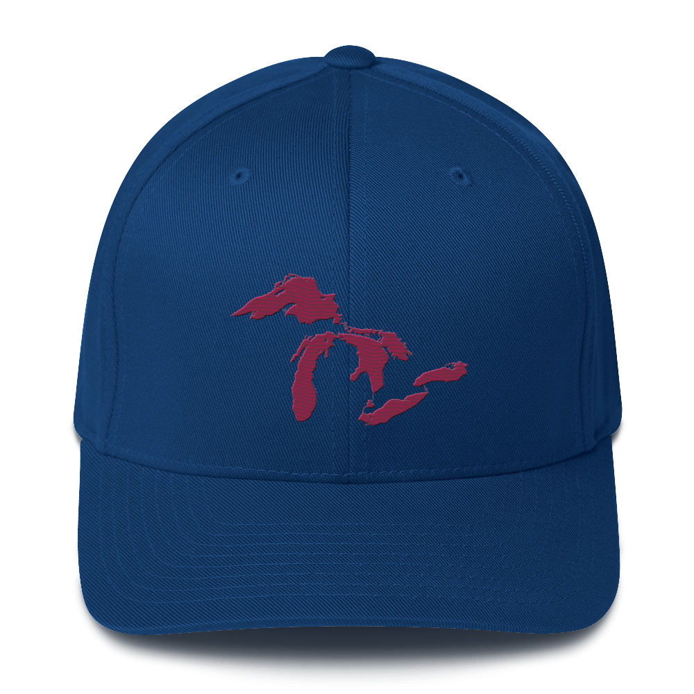 Great Lakes Fitted Baseball Cap | Ruby Red