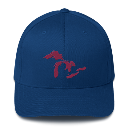 Great Lakes Fitted Baseball Cap | Ruby Red