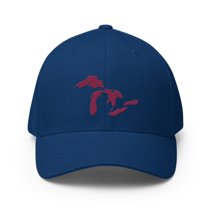 Great Lakes Fitted Baseball Cap | Ruby Red