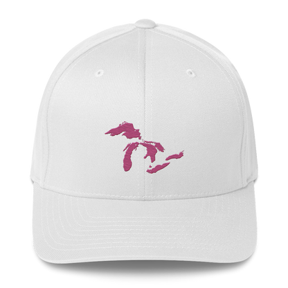 Great Lakes Fitted Baseball Cap (Apple Blossom Pink)