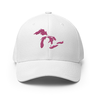 Great Lakes Fitted Baseball Cap (Apple Blossom Pink)