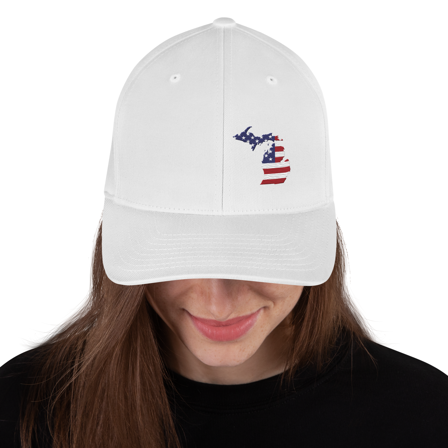 Michigan Fitted Baseball Cap (Patriot Edition)