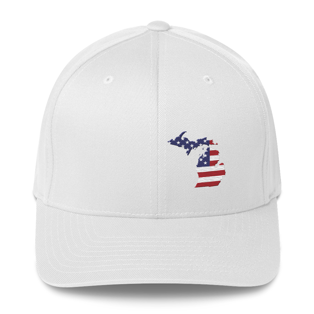 Michigan Fitted Baseball Cap (Patriot Edition)