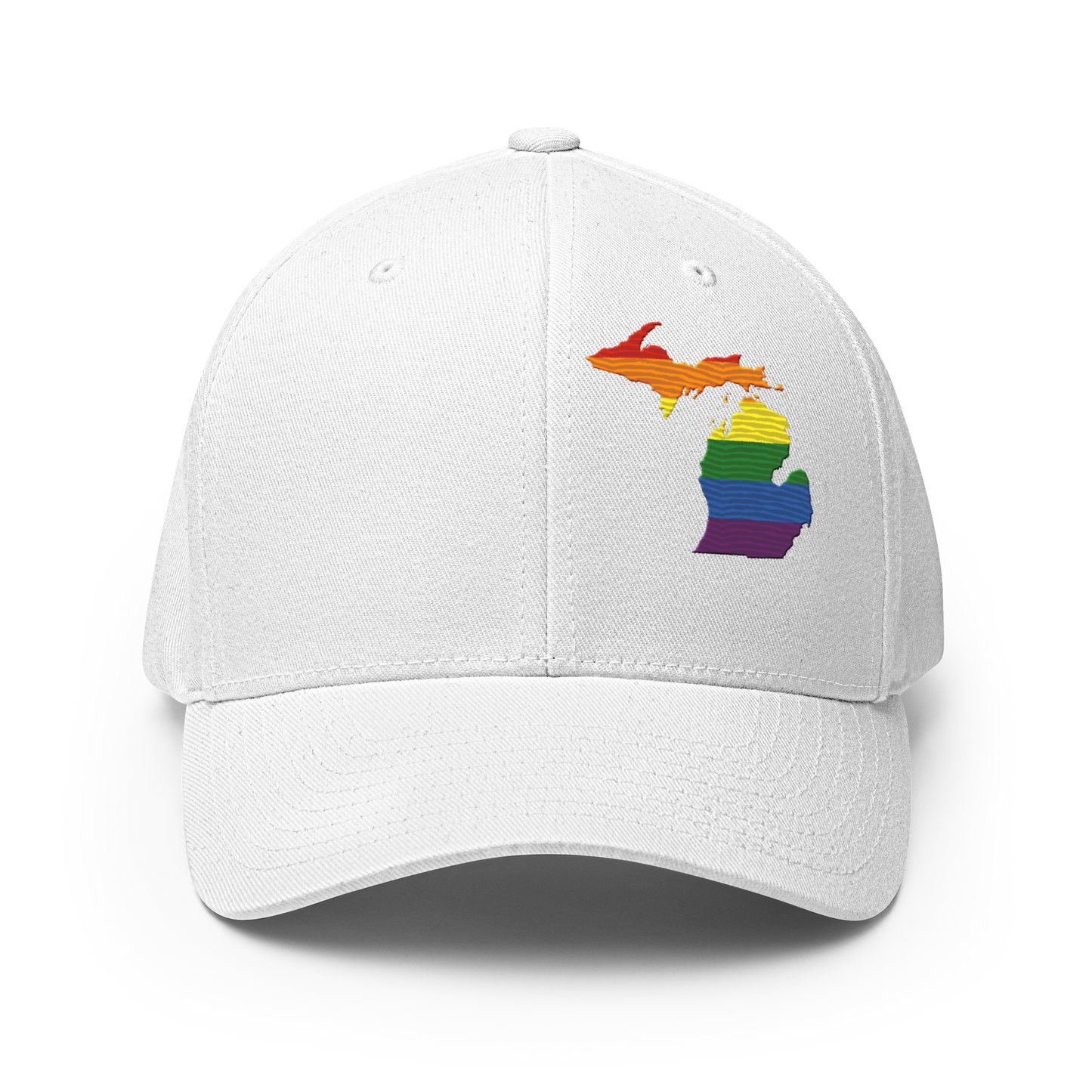 Michigan Fitted Baseball Cap (Rainbow Pride Edition)