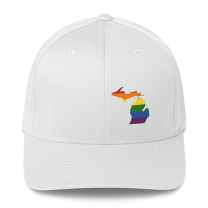 Michigan Fitted Baseball Cap (Rainbow Pride Edition)