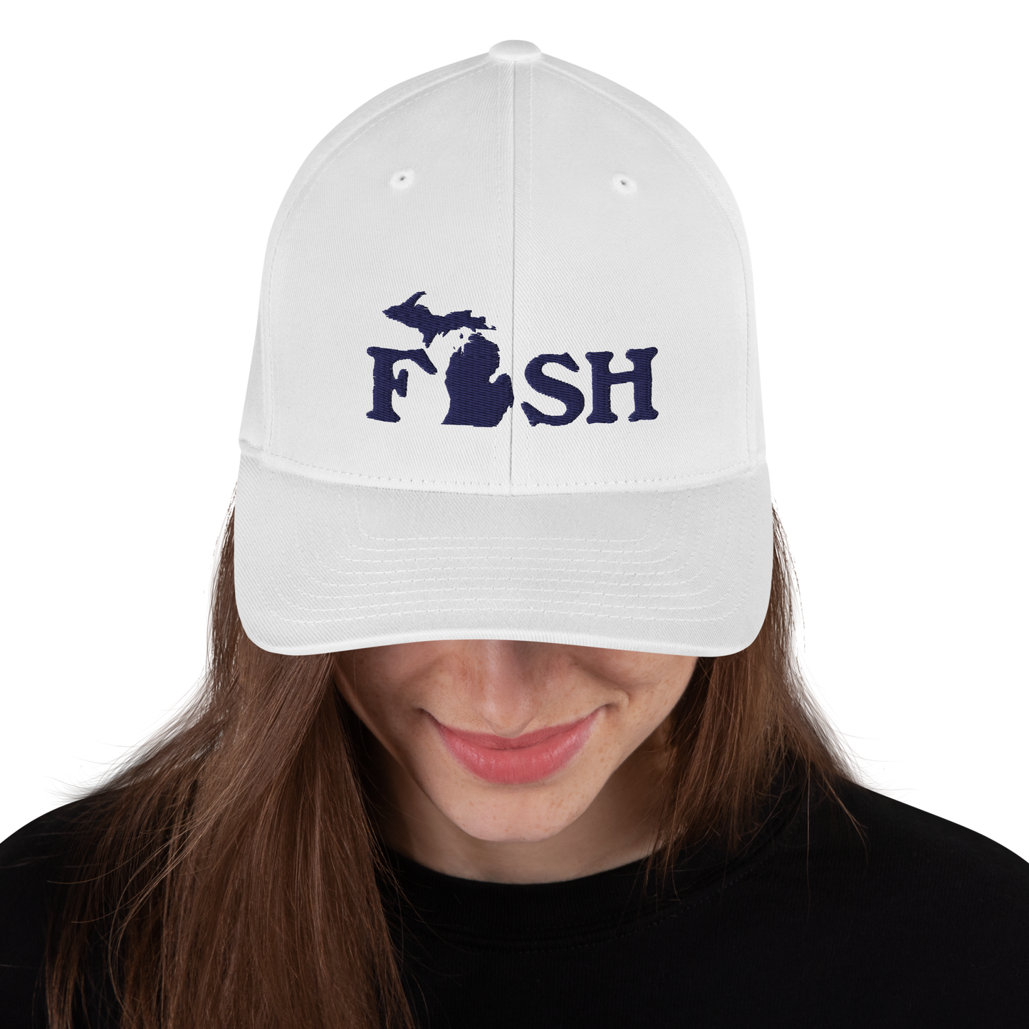 Michigan 'Fish' Fitted Baseball Cap