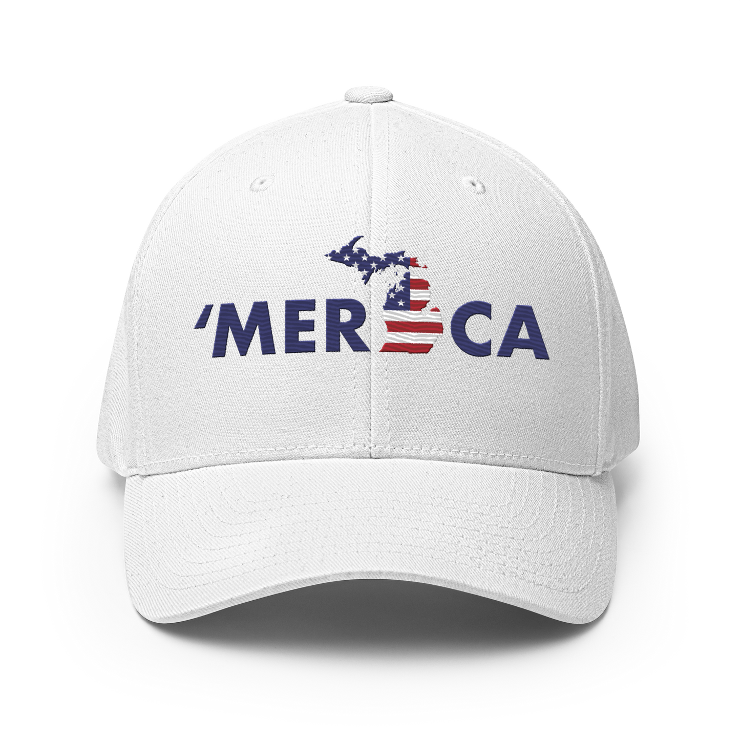 Michigan 'Merica' Fitted Baseball Cap