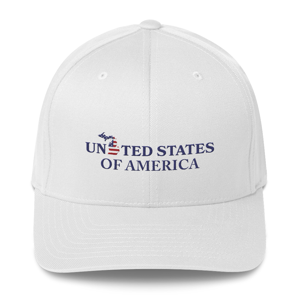 Michigan 'United States of America' Fitted Baseball Cap