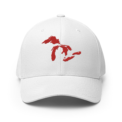 Great Lakes Fitted Baseball Cap (Aliform Red)