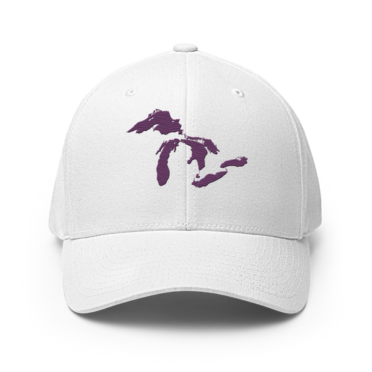 Great Lakes Fitted Baseball Cap (Plum)