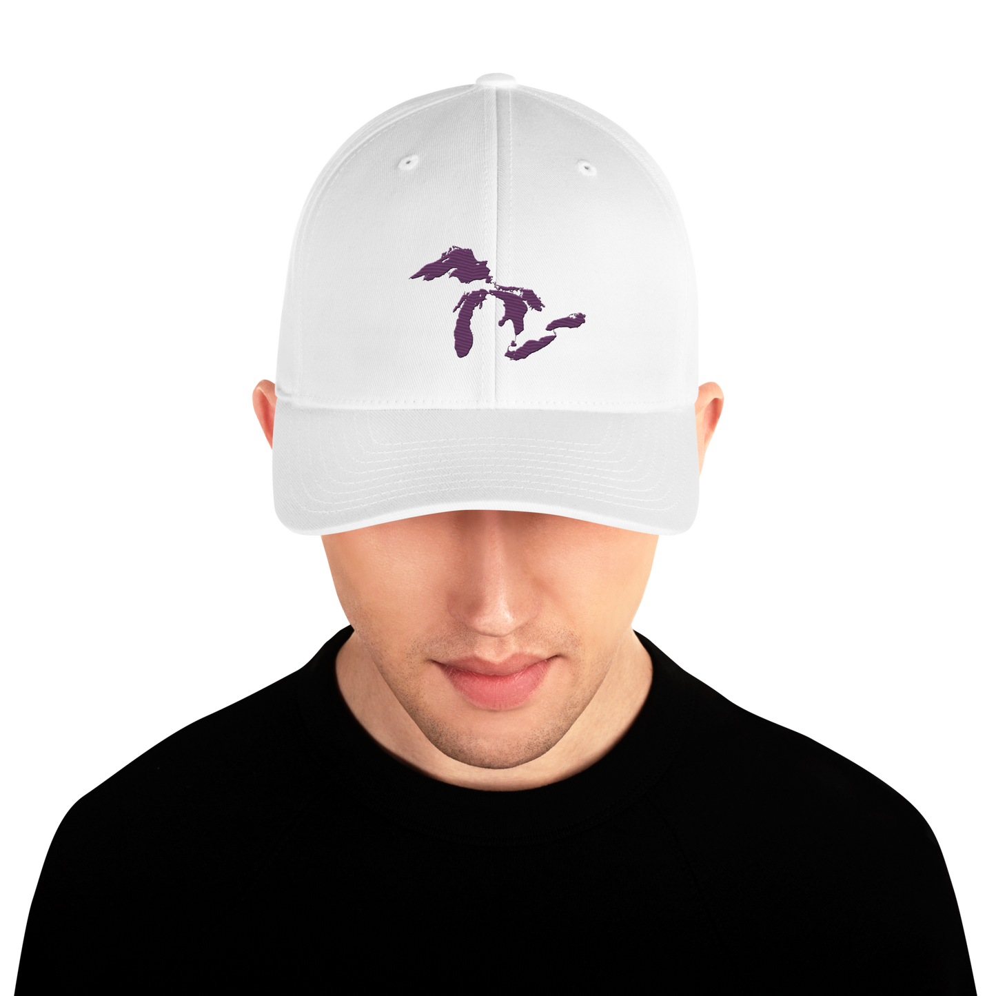 Great Lakes Fitted Baseball Cap (Plum)