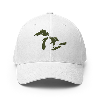 Great Lakes Fitted Baseball Cap (Army Green)