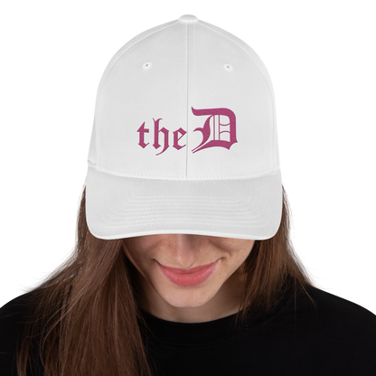 Detroit 'The D' Fitted Baseball Cap | Apple Blossom Pink