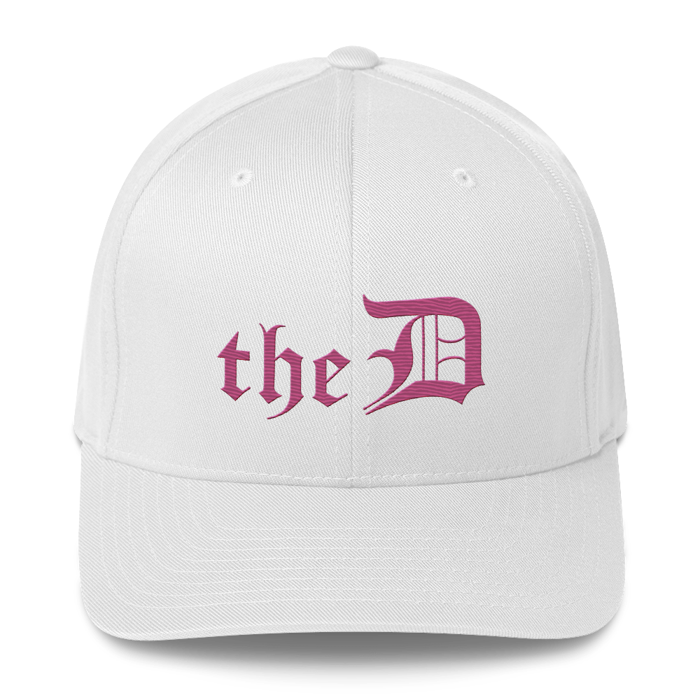 Detroit 'The D' Fitted Baseball Cap | Apple Blossom Pink