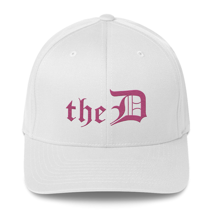 Detroit 'The D' Fitted Baseball Cap | Apple Blossom Pink