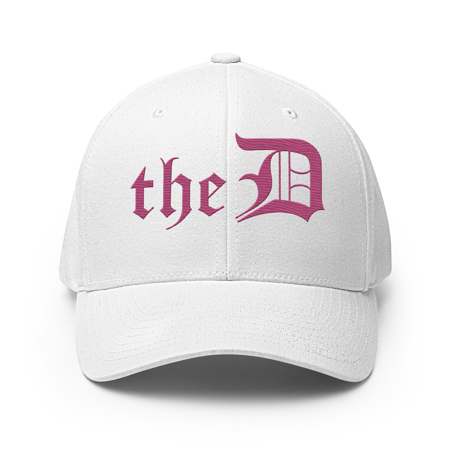 Detroit 'The D' Fitted Baseball Cap | Apple Blossom Pink