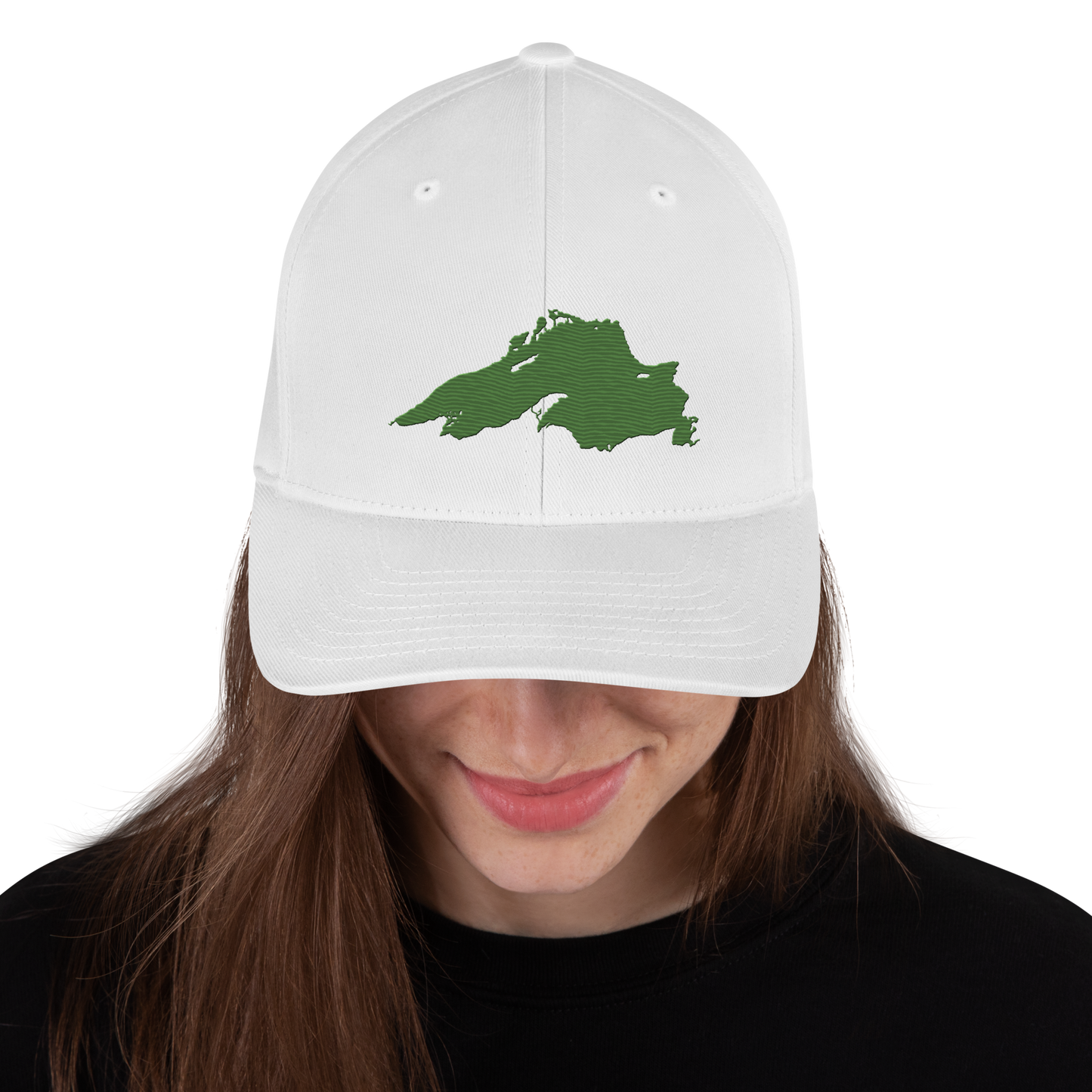 Lake Superior Fitted Baseball Cap | Pine Green