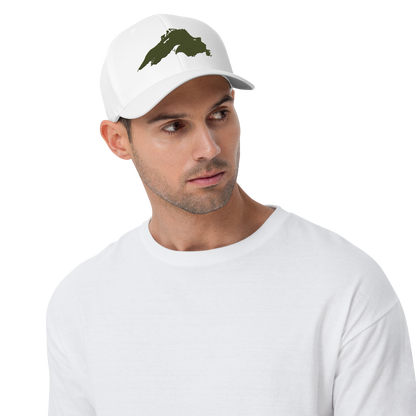Lake Superior Fitted Baseball Cap | Army Green