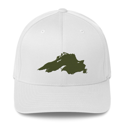 Lake Superior Fitted Baseball Cap | Army Green