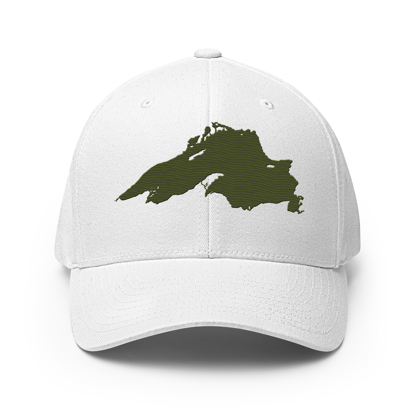 Lake Superior Fitted Baseball Cap | Army Green