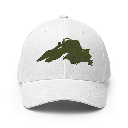 Lake Superior Fitted Baseball Cap | Army Green