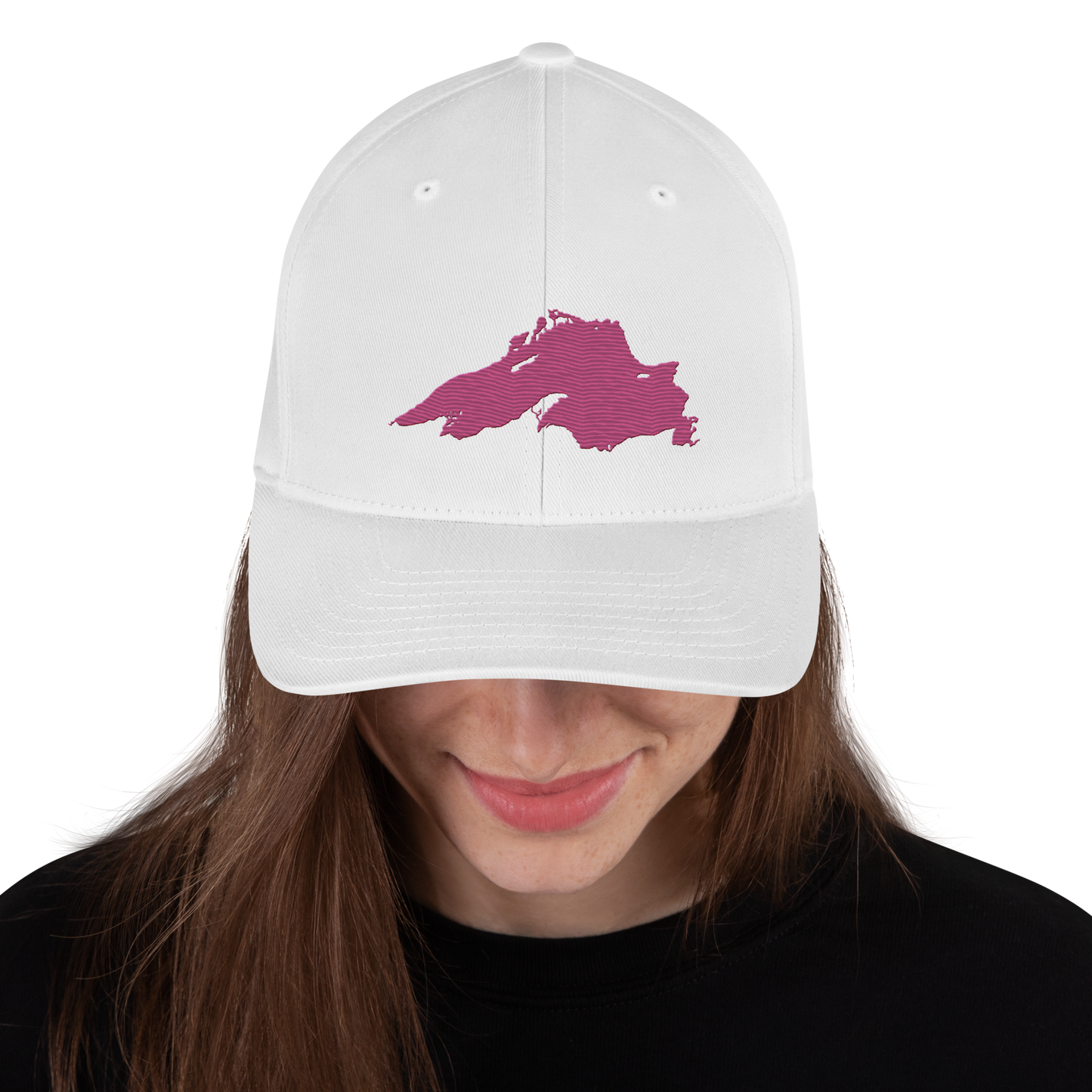 Lake Superior Fitted Baseball Cap | Apple Blossom Pink