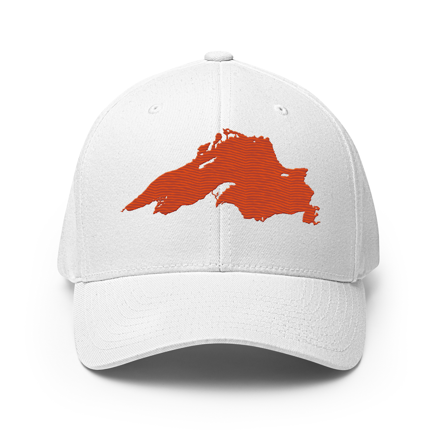 Lake Superior Fitted Baseball Cap | Maple Leaf Orange