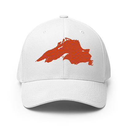 Lake Superior Fitted Baseball Cap | Maple Leaf Orange