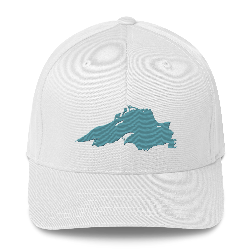 Lake Superior Fitted Baseball Cap | Huron Blue