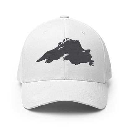 Lake Superior Fitted Baseball Cap | Iron Ore Grey